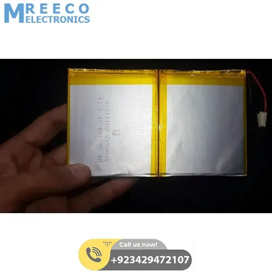 6000mAH 3.7v Lithium-ion battery Li-ion Battery - Side View