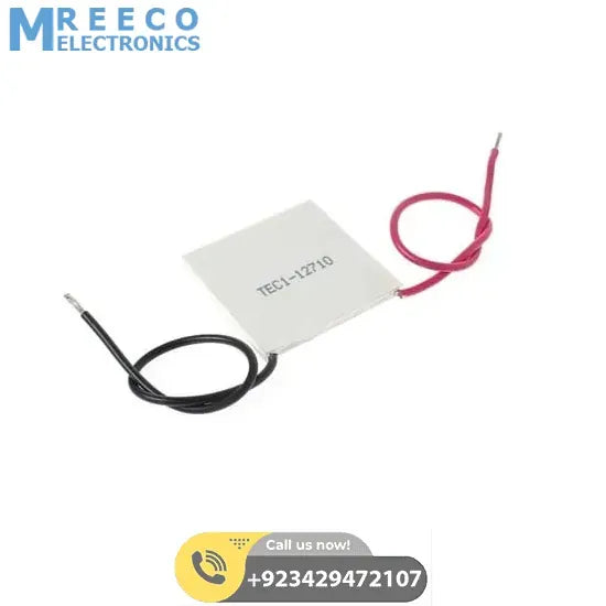 TEC1 12710 Thermoelectric Cooler Peltier Module 12VDC 10A 40x40x3.2mm - Back View