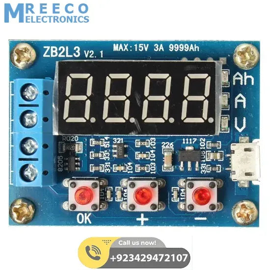 ZB2L3 HW-586 HW586 Battery Capacity Tester External Load Discharge Type Module In Pakistan - Top View