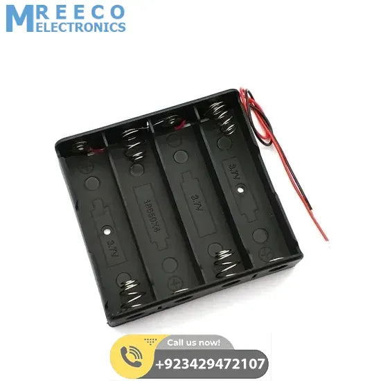 4x 18650 Battery Cell Holder Storage Box Case - Side View
