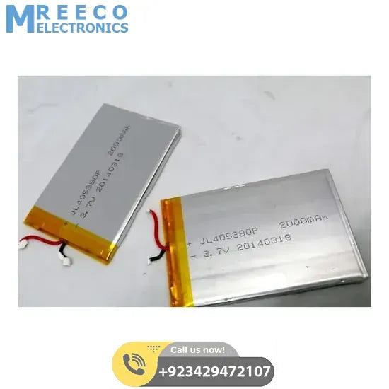 2000mAH 3.7v Lithium-ion Battery In Pakistan - Back View