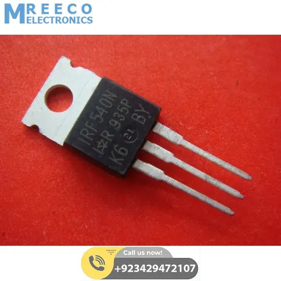 Original IRF540N - IRF540 N-Channel MOSFET Transistor TO220 package - Front View
