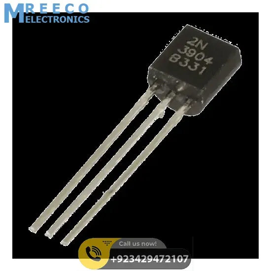 2N3904 / 3904 NPN TRANSISTOR - Front View