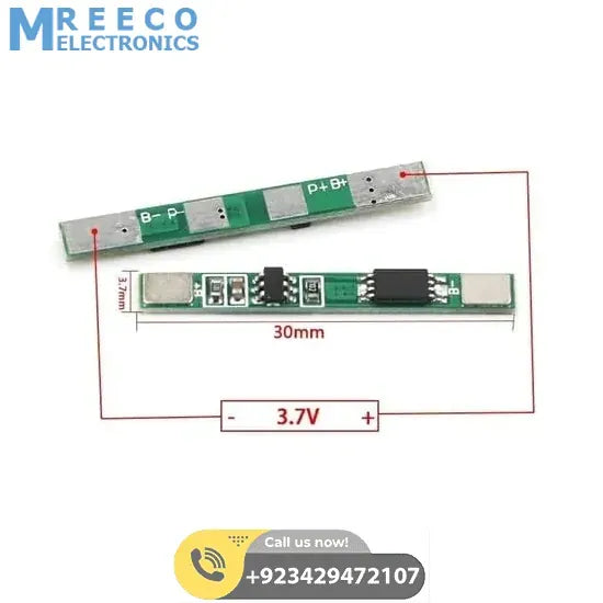 1s 3a 3.7v Li-Ion Bms Pcm Protection Board Without Wire For 18650 Lithium Lion Battery - Side View