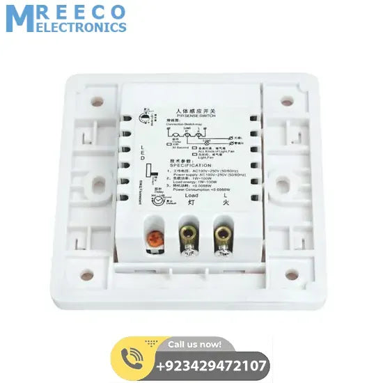 Wall Mount PIR Motion Sensor Switch - Side View