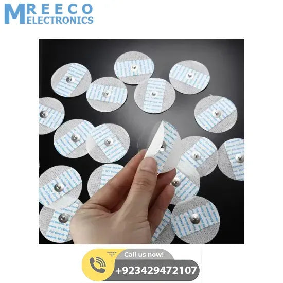 ECG Electrodes with Metal Snap and Low Impedance Solid Medical Conductive Gel - Side View