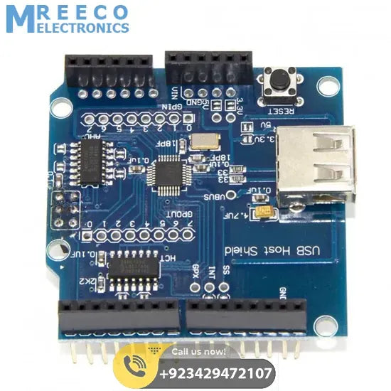 Arduino Compatible USB Host Shield - Front View