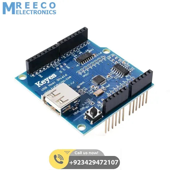 Arduino Compatible USB Host Shield - Side View