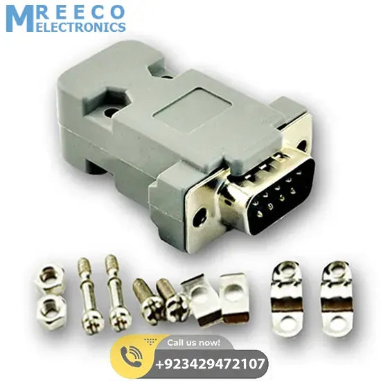 DB-9 DB9 RS232 Male Connector In Pakistan - Side View