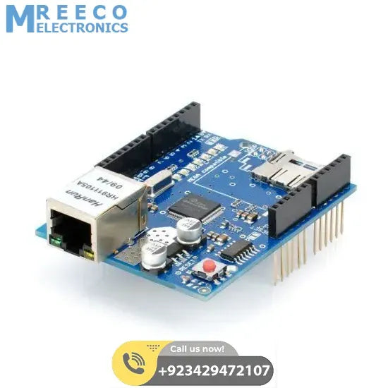 W5100 Ethernet Shield Network Expansion Board With Micro SD Card Slot For Arduino - Front View