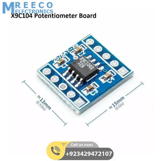 X9C104 100k Digital Potentiometer Module Controllable Resistor For Arduino - Front View