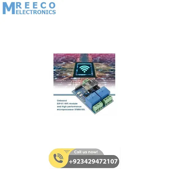 5V ESP8266 Dual-Channel Wifi Relay Smart Home Mobile APP Remote Control Switch In Pakistan - Bottom View