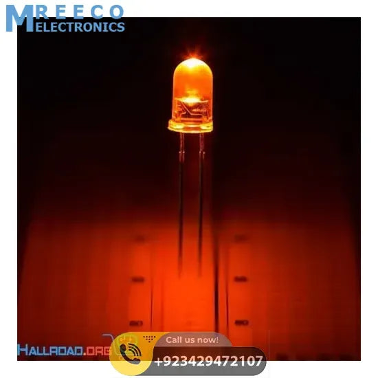 5mm Orange LED Lights - Front View
