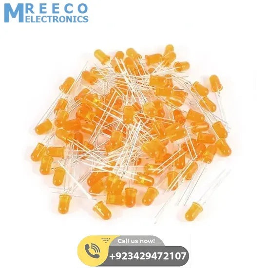 5mm Orange LED Lights - Top View