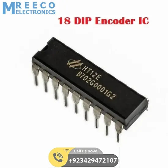 RF Encoder IC HT12E 18 Dip - Front View