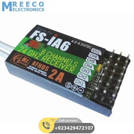 6 Channel RC Transmitter Receiver Flysky FS-I6 Transmitter With FS-IA6 Receiver - Back View
