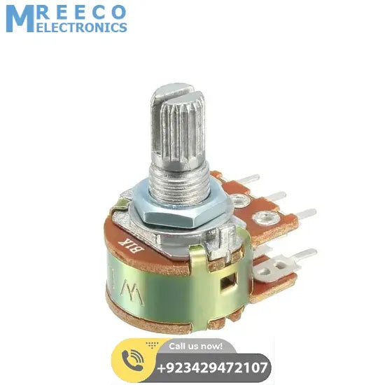 Dual Stereo Volume Type Variable Resistor Potentiometer - Side View