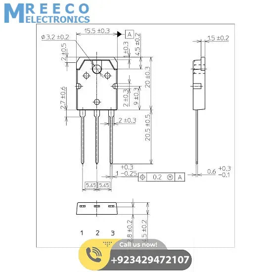 PNP Power Transistor Toshiba A1941 - Back View