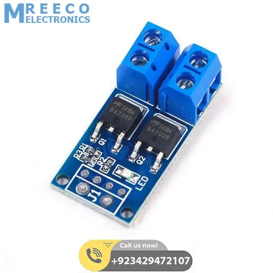 15A 400W MOSFET Trigger Switch Drive Module - Back View