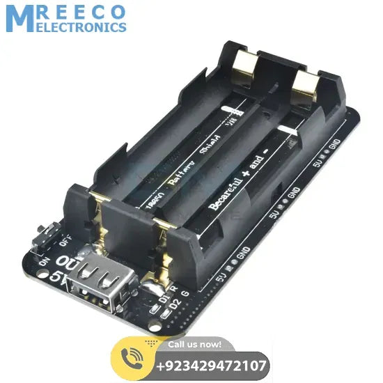 5V UPS Arduino Raspberry Pi Battery Shield - Front View