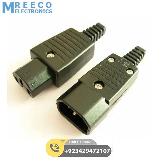 WD-10 IEC320 C14 wiring plug IEC C14 power plug IEC C13 C14 power plug connector - Front View