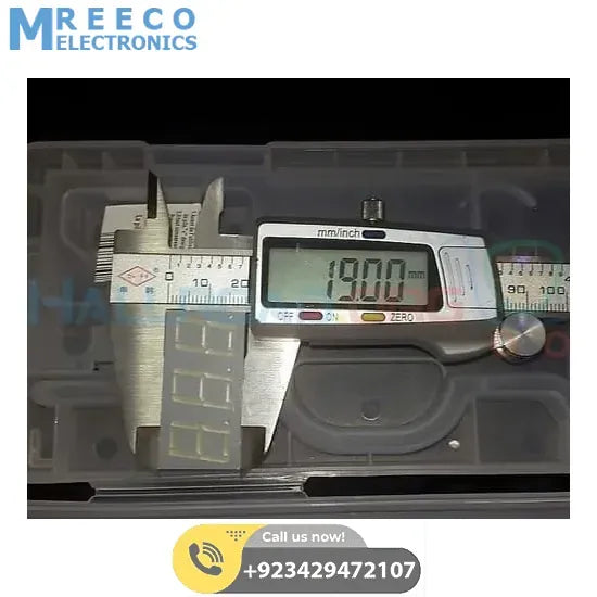 3 Digit 7 Segment Common Anode Red Color Display - Top View