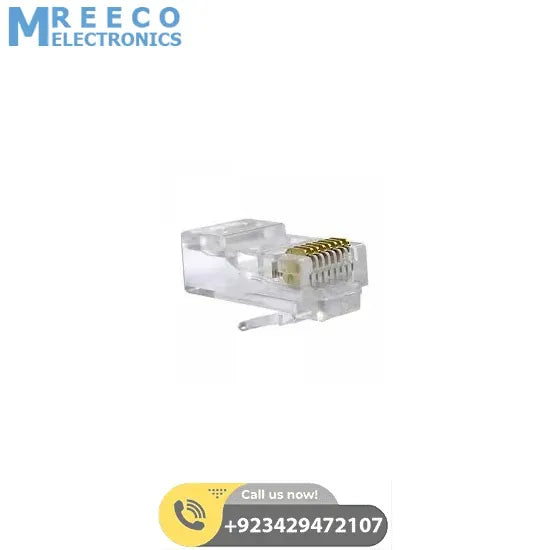 RJ45 Male Connector 8 pin - Side View
