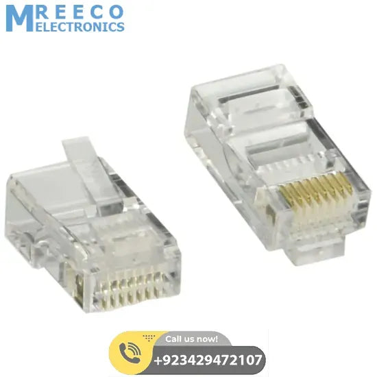 RJ45 Male Connector 8 pin - Top View