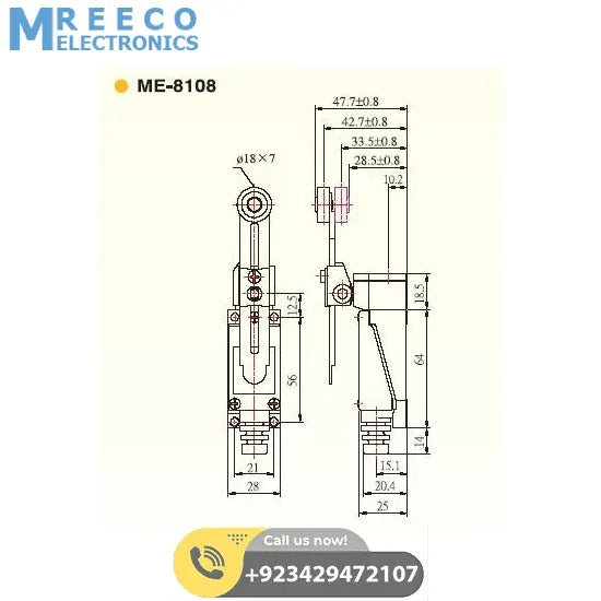 ME-8108 Mini limit switch In Pakistan - Back View