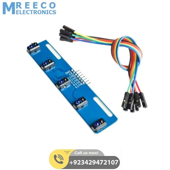 5 Channel TCRT5000 IR Array Tracking Sensor Module - Side View