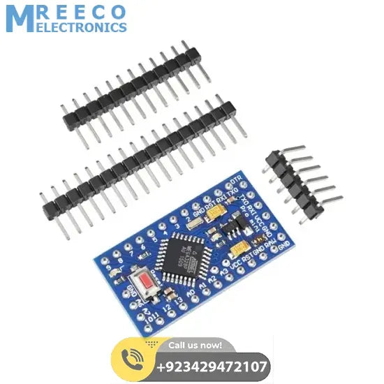 Arduino Pro Mini 5V 16Mhz ATMEGA328 - Side View