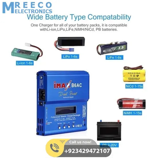 iMAX 80W NiMH 3S RC Lipo Battery Balance Charger Discharger B6AC - Bottom View