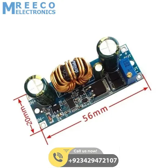 Adjustable DC To DC 4A Step Up Down Power Supply Module Automatic 5.5-30V To 0.5-30V Buck Boost Converter - Back View