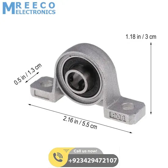 T8 Rod Holder 8mm Shaft Mounting Bearing Motor Shaft Holder - Back View