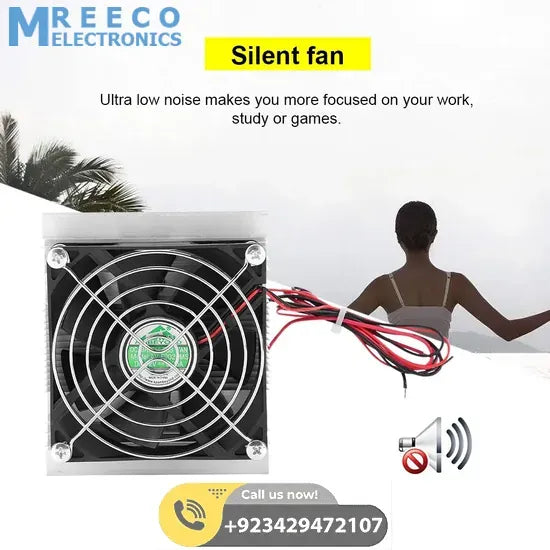 6A 12V PC CPU Cooling Fan Thermoelectric Refrigeration Cooling Semiconductor Cooler Silent Fan System Heatsink Kit In Pakistan - Back View