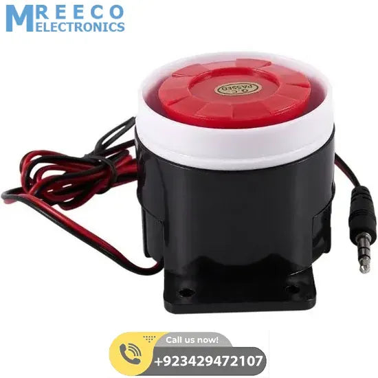 12V Piezo Buzzer Alarm Speaker - Side View