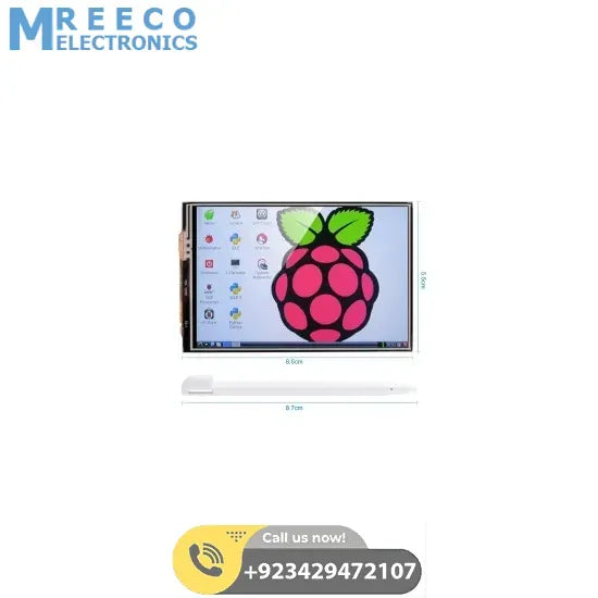 3.5 Inch 480x320 RGB TFT LCD Pixels Touch Screen with Touch Pen for Raspberry Pi - Back View