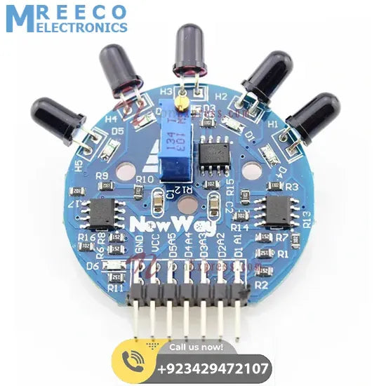 5 channel flame sensor module in Pakistan - Back View