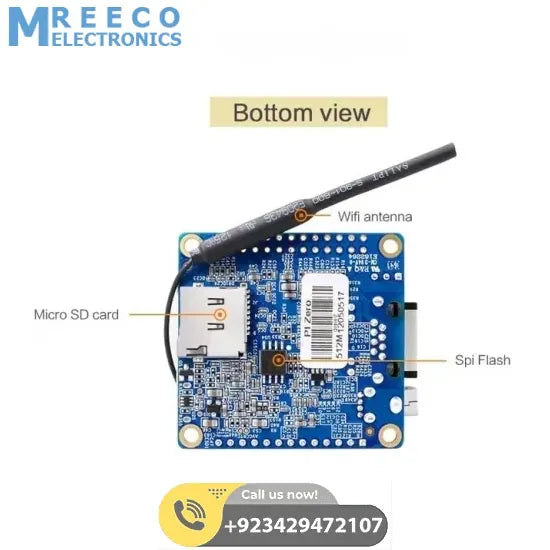 512MB Orange Pi Zero H2 Development Board - Back View