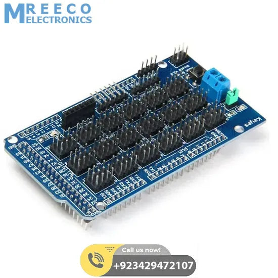 Arduino Mega Sensor Shield in Pakistan - Side View