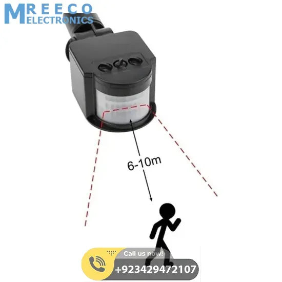 12V Automatic Infrared PIR Motion Sensor Detector Switch - Back View