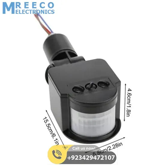 12V Automatic Infrared PIR Motion Sensor Detector Switch - Top View