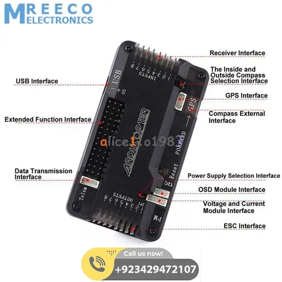 APM2.8 Multicopter Flight Controller - Back View