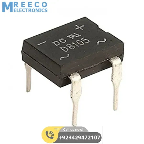 1Amp 1000V Bridge Rectifier IC - Side View