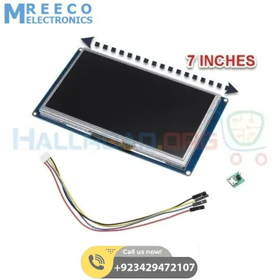 7 inch TJC TFT HMI LCD Touchscreen - Side View