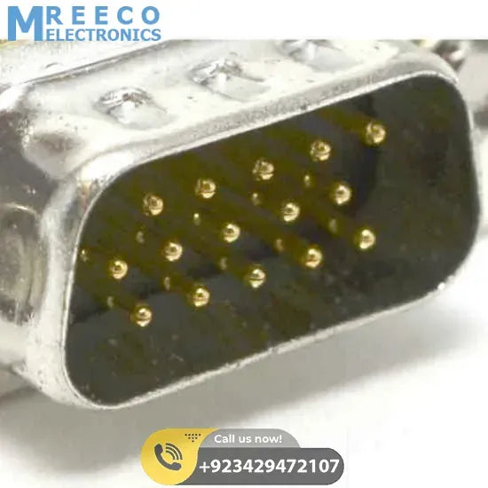 VGA connector with cover Type B Male - Front View