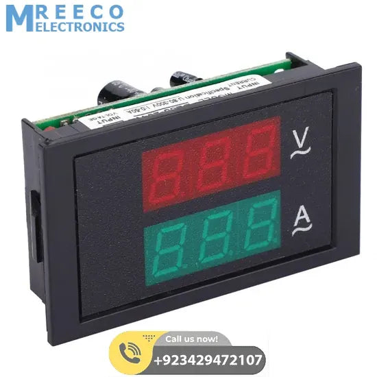 DL85-2041 AC Voltmeter And Ammeter With LED Display Module - Side View