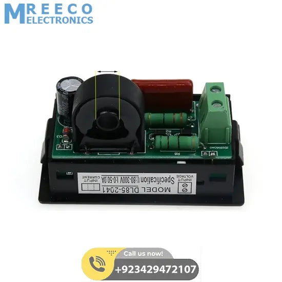 DL85-2041 AC Voltmeter And Ammeter With LED Display Module - Back View