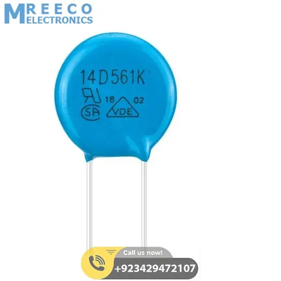14D561K MOV Metal Oxide Varistor - Front View