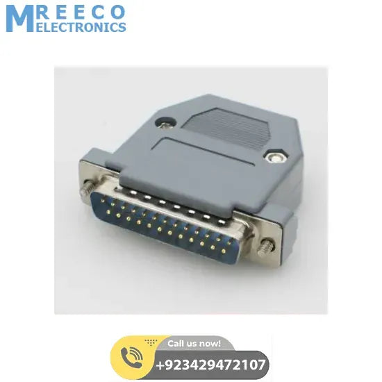 DB25 Connector 25 Pin Male Connector - Front View